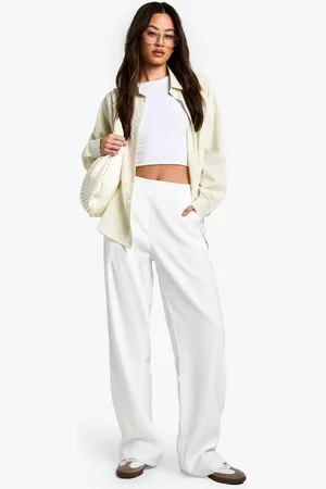 Boohoo Womens Tall Clean Waistband Tailored Trouser