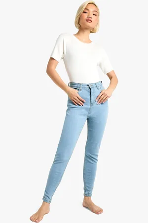 Boohoo Womens Butt Shaper High Rise Skinny Jeans