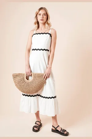 Dorothy Perkins Womens Tiered Hem Strappy Midi Dress
