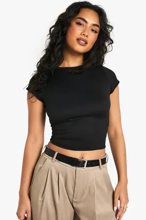 Boohoo Womens Super Soft Cap Sleeve Fitted T-Shirt