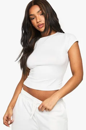 Boohoo Womens Super Soft Cap Sleeve Fitted T-Shirt