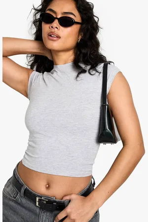 Boohoo Womens Basics Crew Neck Short Sleeve Fitted T-Shirt