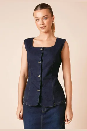 Dorothy Perkins Womens Button Up Denim Waistcoat