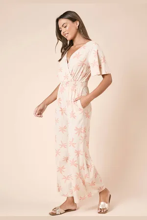 Dorothy Perkins Womens Palm Wrap Front Angel Sleeve Jumpsuit