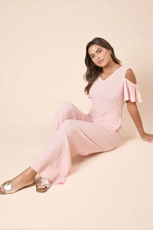 Dorothy Perkins Womens Animal Cold Shoulder Flutter Sleeve Jumpsuit