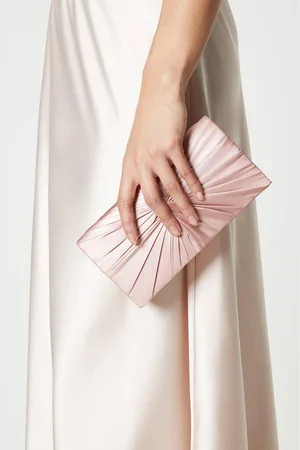 Dorothy Perkins Womens Beauty Twist Front Satin Clutch Bag