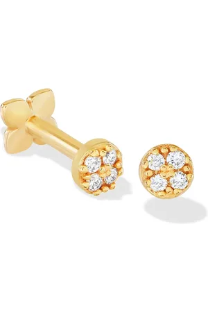 Dower & Hall 9k Diamond Disc Single Labret
