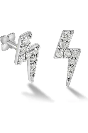 Dower & Hall 9k Diamond Ziggy Bolt Single Labret