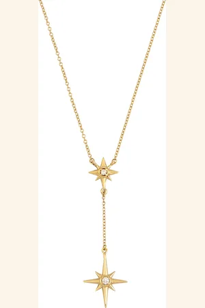 Dower & Hall 14k Gold & Diamond North Star Double Pendant