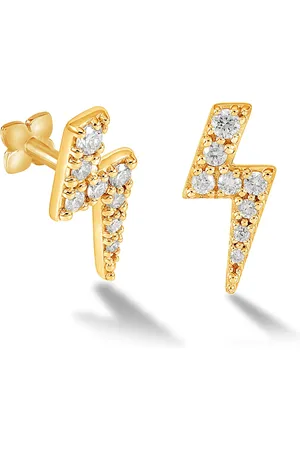 Dower & Hall 9k Diamond Ziggy Bolt Single Labret