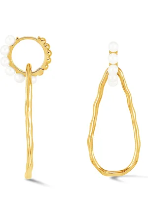 Dower & Hall Pearl Huggies & Waterfall Drops