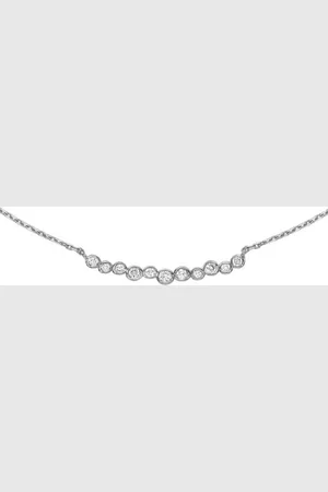 Dower & Hall 18k Gold & Diamond Medium Cascade Bar Necklace