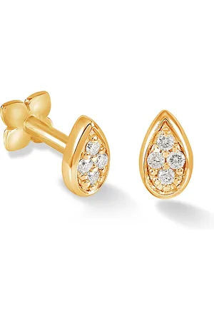 Dower & Hall 9k Diamond Pear Single Labret
