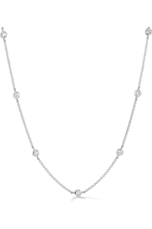 Dower & Hall White Sapphire Dewdrop Chain Necklace