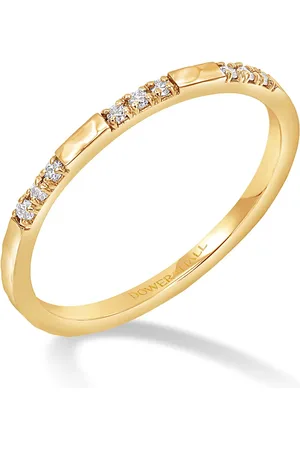Dower & Hall 14k Fine Diamond Set Hammered Narrative Ring