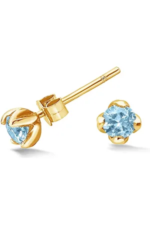 Dower & Hall 14k Gold & Aquamarine Stargazer Studs