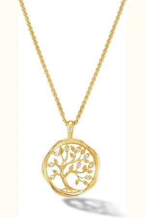 Dower & Hall 18k Diamond Tree of Life Talisman Necklace
