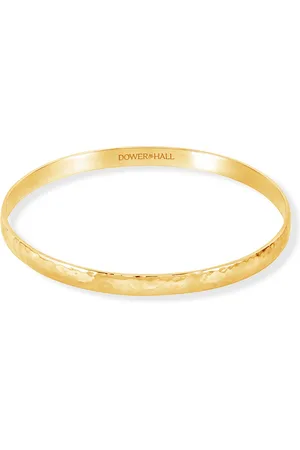 Dower & Hall 9k Gold 5mm Hammered Nomad Bangle