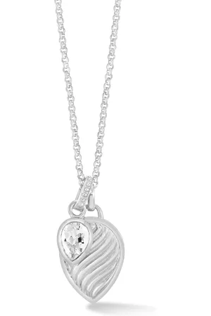 Dower & Hall White Topaz Twist Peardrop Necklace