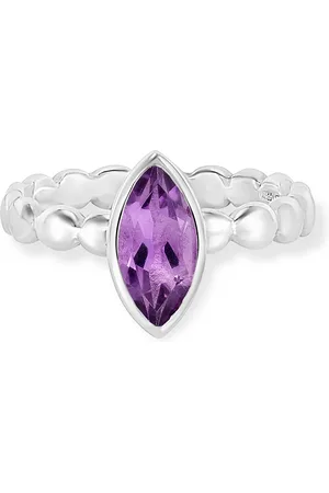 Dower & Hall Marquise Amethyst Dewdrop Twinkle Ring