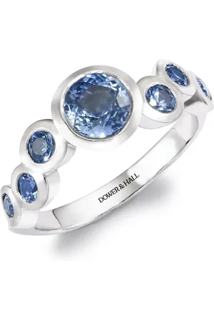 Dower & Hall 18k Gold & Sapphire Dotty Wave Ring