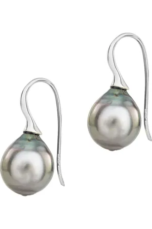 Dower & Hall 9k Gold & Tahitian Pearl Waterfall Ear-wire Drops