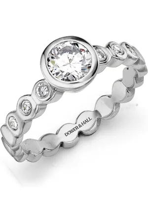 Dower & Hall Dotty Round Diamond Solitaire Engagement Ring