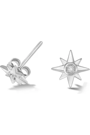 Dower & Hall 14k Gold North Star Diamond Studs