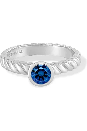 Dower & Hall 14k Lab Grown Sapphire Twist Twinkle Ring