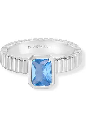 Dower & Hall Blue Topaz Octagon Twist Twinkle Ring