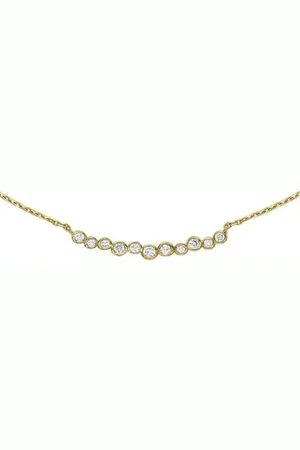 Dower & Hall 18k Gold & Diamond Medium Cascade Bar Necklace