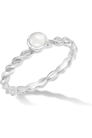 Dower & Hall 14k Twist Narrative Ring with 4mm Pearl