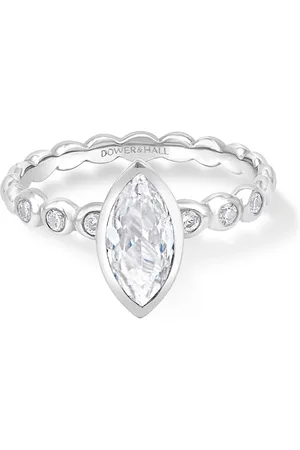 Dower & Hall 14k Lab Grown Marquise Diamond Bubbles Ring