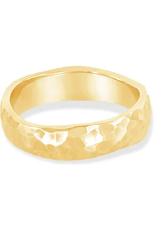 Dower & Hall 14k Gold Undulating Hammered Band Ring