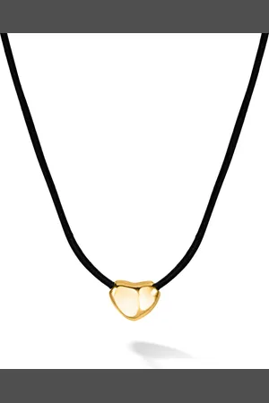 Dower & Hall Mini Puff Heart Cord Necklace