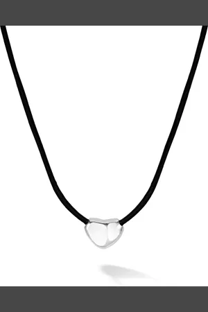 Dower & Hall Mini Puff Heart Cord Necklace