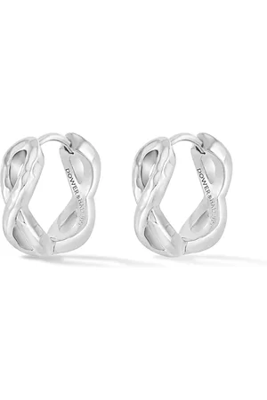 Dower & Hall Entwined Small Infinity Huggie Hoops