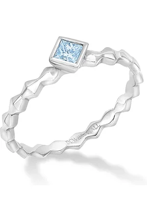 Dower & Hall 14k Brancusi Cube Aquamarine Narrative Ring