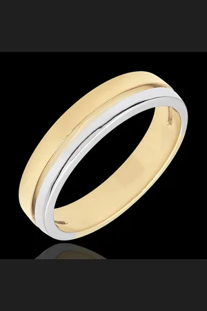 Edenly Bi-colour Gold Olympia Wedding Band - Small Model