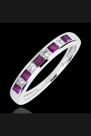Edenly Wedding Ring Colourful Origin - 18 carats, sapphires and di