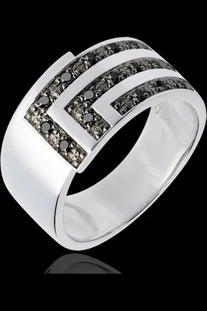 Edenly Ring Set Square - and black diamonds