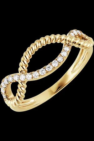 Edenly Freshness ring - Gold strings - 18 carat and diamonds