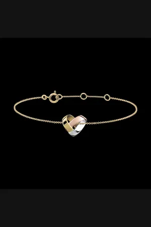 Edenly Folding Heart Bracelet - 3 golds