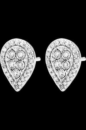 Edenly Origin Stud Earrings - Pear Brilliance - 18 carat and diamo