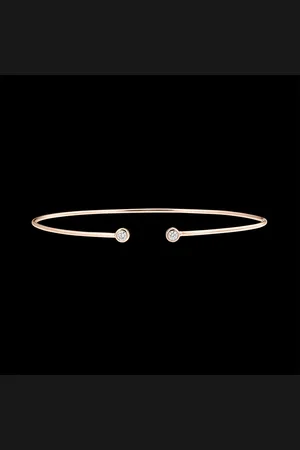 Edenly Freshness Open Bangle Bracelet - You & I - 9 carats and diam