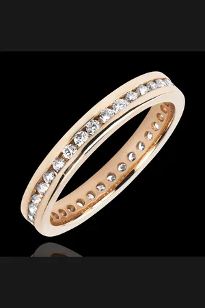 Edenly Wedding Ring Origin - Bed of Diamond - Complete round - 18 c