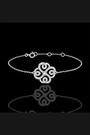 Edenly Bracelet Solitair Destiny - Clover Arabesque - and diamonds