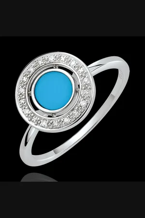 Edenly Ring of Bliss - Turquoise & diamonds - 18 carat
