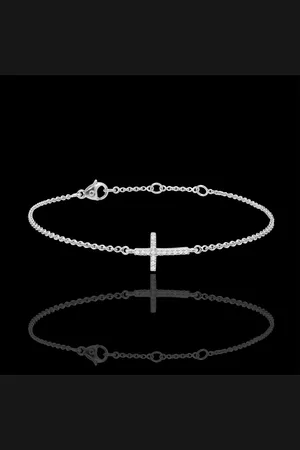 Edenly Bracelet Cross and diamonds - 18 carat
