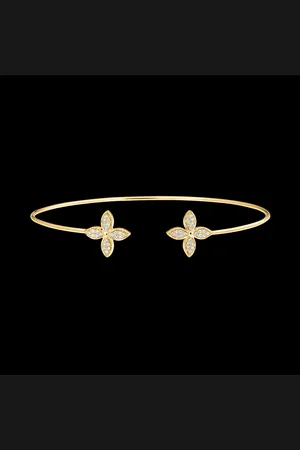 Edenly Eclosion Open Bangle Bracelet - Lucky Charms - 9 carats an